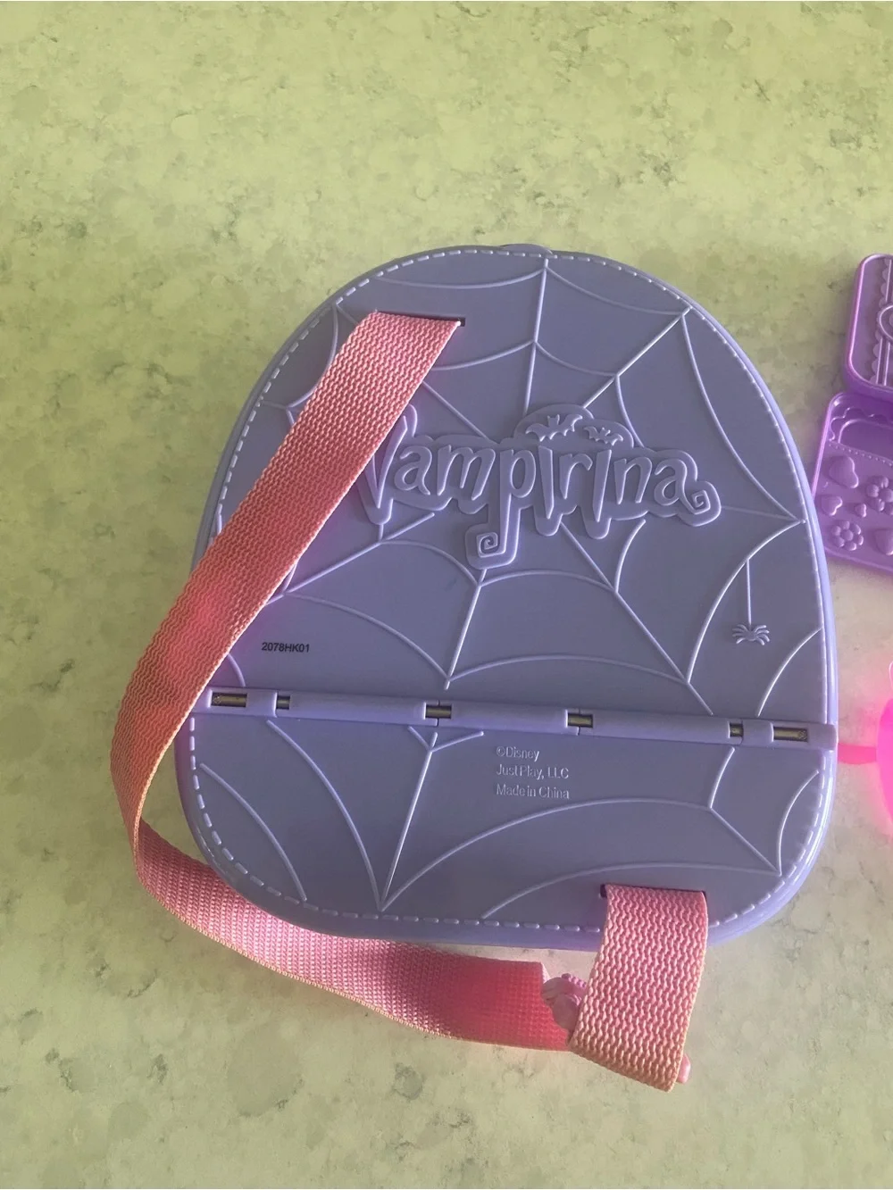 Vampirina Disney Purple Glitter Bat Kids toddler Backpack with Accessories